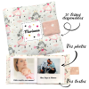 Livre photo tissu carré, album photo doudou personnalisé pour bébé et enfant princesse fée